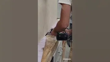 Using the new Festool TPC 18/4 to crush out a custom cabinet.